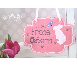 ITH - Türschild "Frohe Ostern" Hase