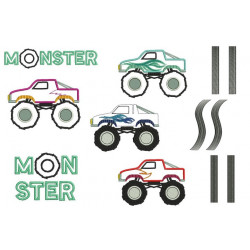 Stickserie - Monstertrucks 