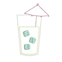 Stickdatei - Schirmchen Drink mit Eis
