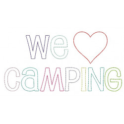 Stickdatei - We love Camping