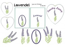 Stickdatei - Lavendel inkl. ITH Beutel & Herzen