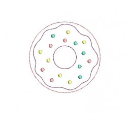 Stickdatei - Donut Zuckerstreusel Doodle