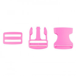 Taschenverschluss Schnalle mit Schieber 3,8 cm pink