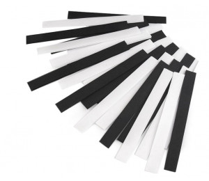Klettverschluss Mix vorgeschnitten schwarz weiß 2 x 20 cm