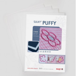  SULKY® PUFFY weiß 3mm, 4 Bögen