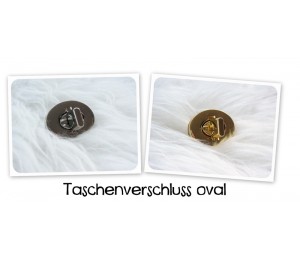 Taschenverschluss oval drehbar 35mm - gold farben