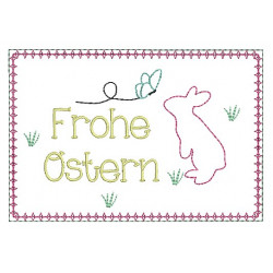 ITH - Postkarte Frohe Ostern Hase Silhouette