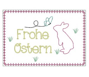 ITH - Postkarte Frohe Ostern Hase Silhouette
