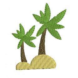 Stickdatei - Palmen Insel