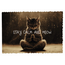 Postkarte - Stay calm and meow 