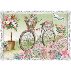 Postkarte - Barbara Behr Auguri - Zum Geburtstag Fahrrad Nr. 14