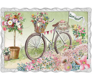 Postkarte - Barbara Behr Auguri - Zum Geburtstag Fahrrad Nr. 14