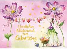 Postkarte - Nina Chen - Zum Geburtstag Wäsche Blüten