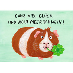 Postkarte - Meer Schwein 