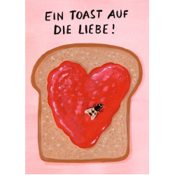 Postkarte - Toast auf die Liebe