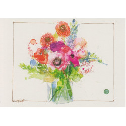 Postkarte - Blumen Festtagsstrauß von Claudia Brandt