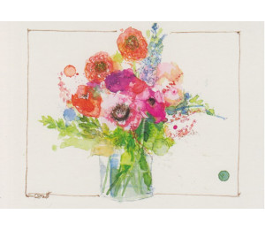 Postkarte - Blumen Festtagsstrauß von Claudia Brandt