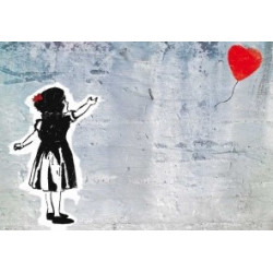 Postkarte - Street Art - Flying Heart