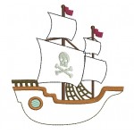 Stickdatei - Piratenschiff Appli