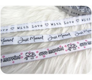 Webband Gute Wünsche - With Love & Just Married