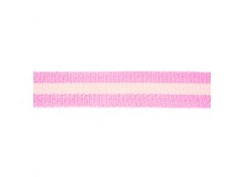 Gurtband Streifen 40mm rosa gestreift