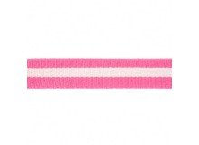 Gurtband Streifen 40mm aqua pink gestreift