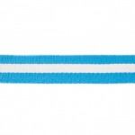 Gurtband Streifen 40mm aqua blau gestreift
