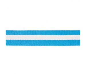 Gurtband Streifen 40mm aqua blau gestreift