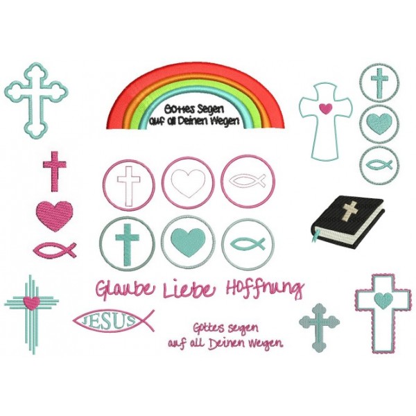 Stickserie Christliche Symbole Zur Taufe Christliche Motive Lollipops For Breakfast