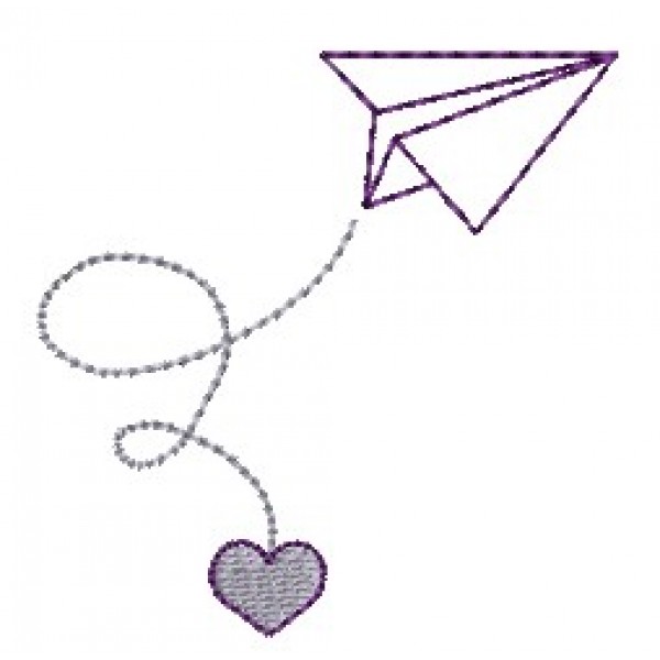 papierflieger clipart heart