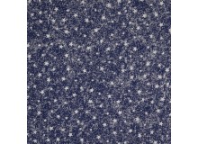 Baumwolle - Comet Sterne dunkelblau silber