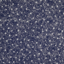 Baumwolle - Comet Sterne dunkelblau silber