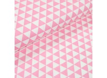 Baumwoll Twill - Triangles rosa
