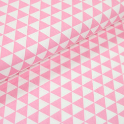 Baumwoll Twill - Triangles rosa