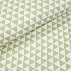 Baumwoll Twill - Triangles beige