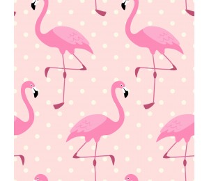 Baumwolle Flamingo Dots rosa