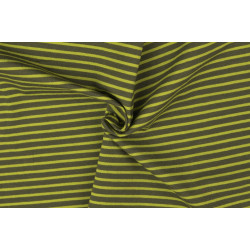 Jersey - Ringel Streifen khaki grün