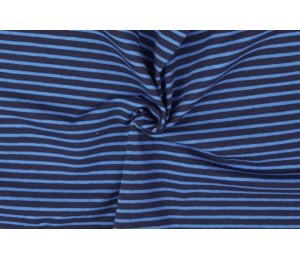 Jersey - Ringel Streifen hellblau dunkelblau