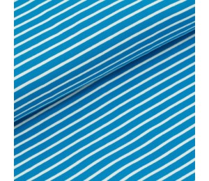 Biojersey Streifen - blau-weiß Stoffonkel