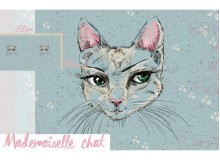 Bio Jersey Lillestoff - Mademoiselle Chat Panel