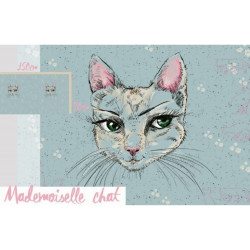 Bio Jersey Lillestoff - Mademoiselle Chat Panel
