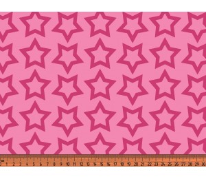 Jersey Star Stripes - Sterne pink rosa
