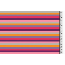 REST 40cm Jersey - Multicolor Ringel pink lila 6 mm