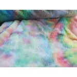 Fellstoff - Plüsch bunt multicolor Regenbogen