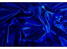Folienjersey Metallic Webware Leni blau