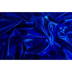 Folienjersey Metallic Webware Leni blau