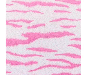 Fellstoff - Tierprint weiß mit pink