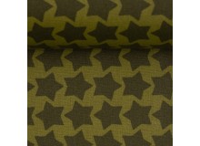 Textil Wachstuch - beschichtete Baumwolle Farbenmix Staaars oliv grün