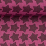 Textil Wachstuch - beschichtete Baumwolle Farbenmix Staaars pflaume lila