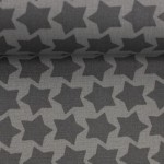 Textil Wachstuch - beschichtete Baumwolle Farbenmix Staaars anthrazit grau